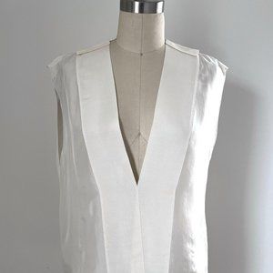 Lanvin Vintage Silk Sleeveless V-Neck Blouse